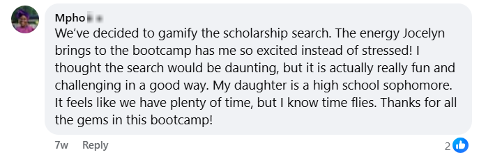 Comment from a past bootcamp attendee