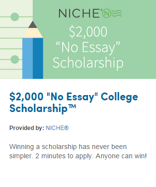 Is the college prowler no essay scholarship legit
