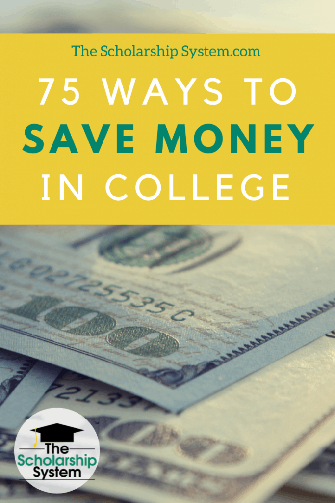 College is expensive, even if your child does well in the scholarship arena. Learn how to save money in college with our list of 75 easy ways to save.