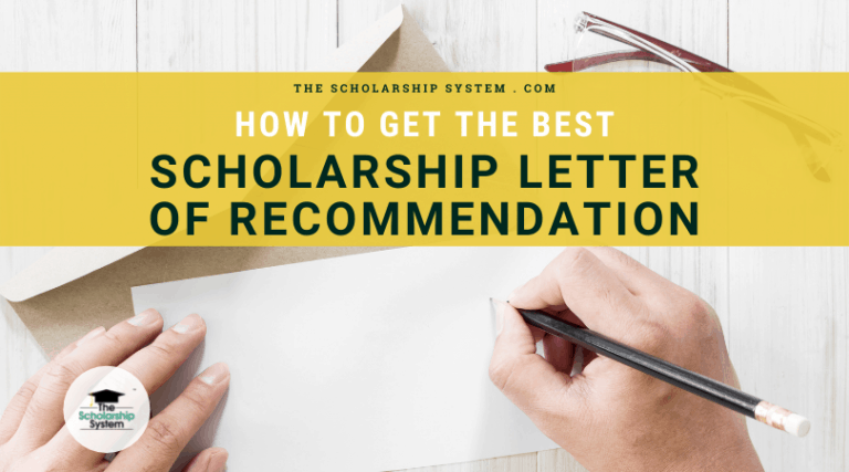 Scholarship Letter of Recommendation