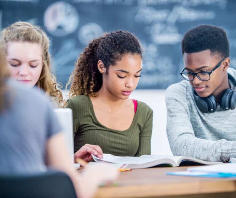 young high school students