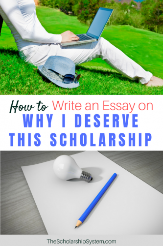 why i deserve this scholarship essay