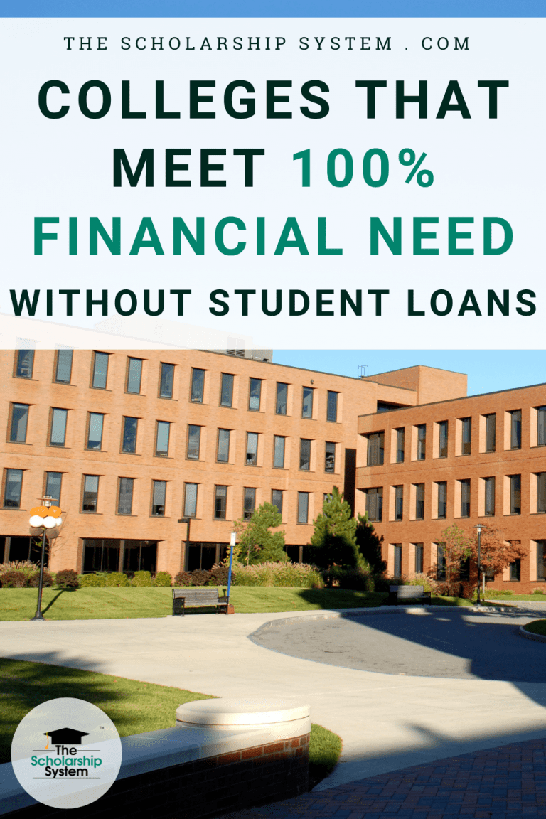 Colleges That Meet 100 Financial Need without Student Loans The