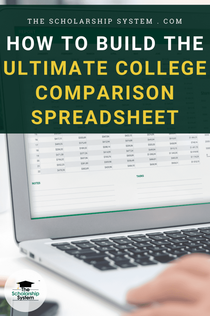 college comparison chart template