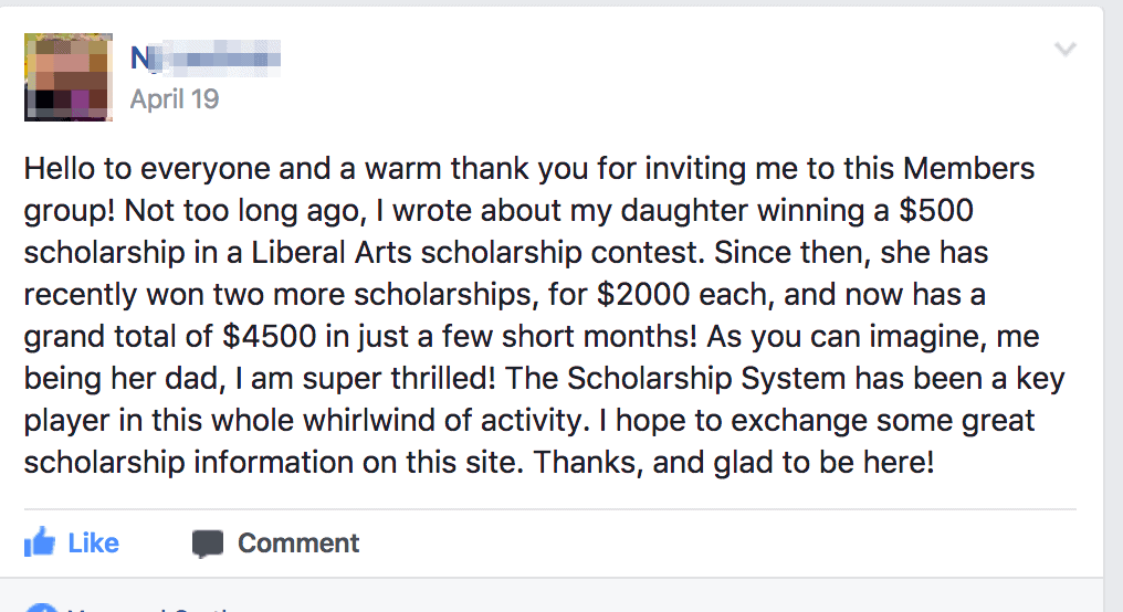 Nick_$4500 daughter scholarships