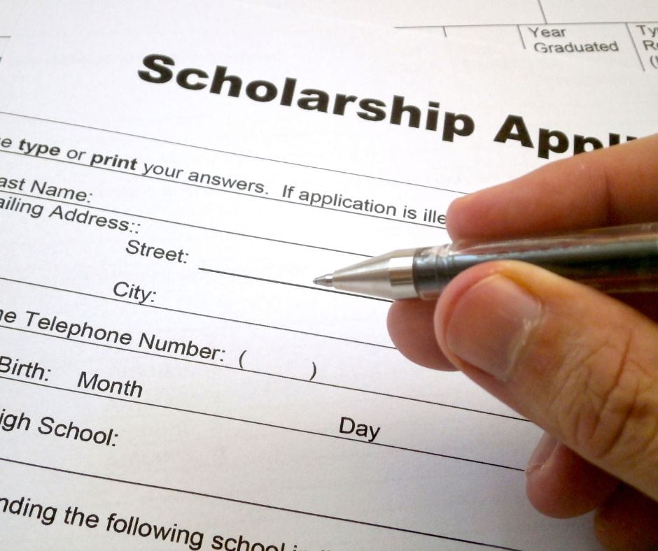 filling out scholarships due in May