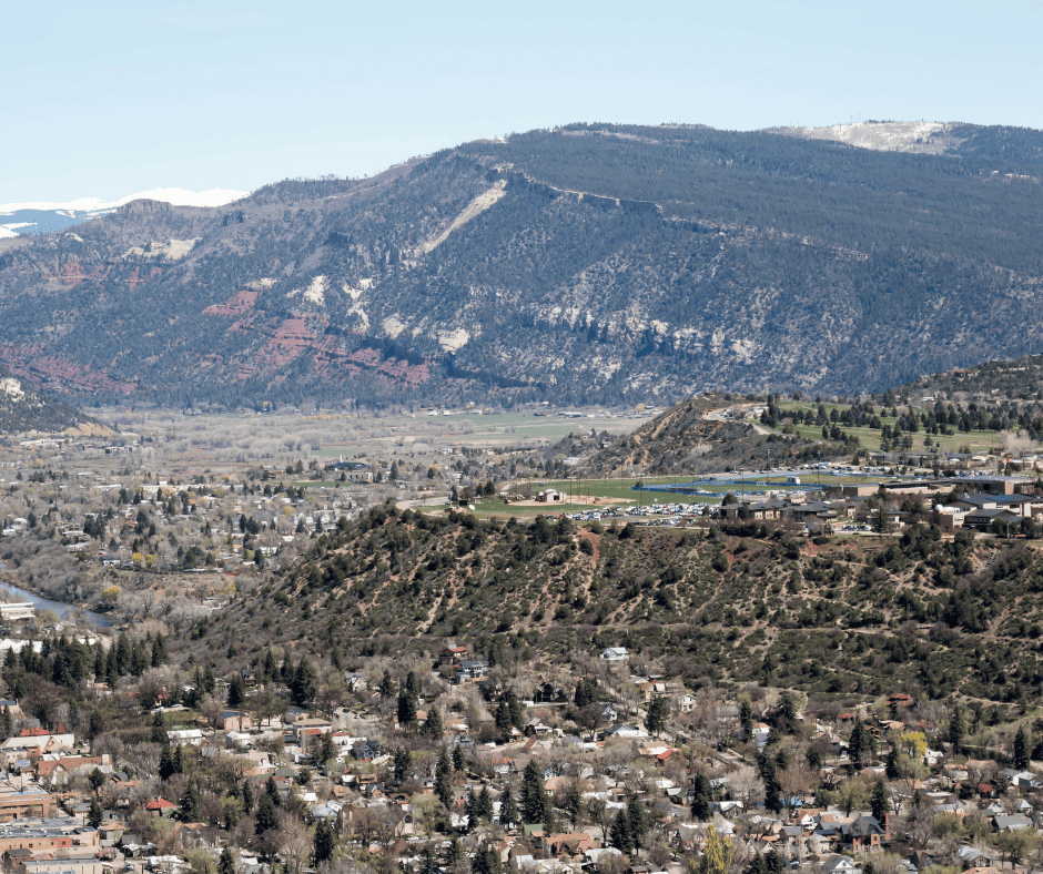 Fort Lewis college on a mesa above Durango, Colorado