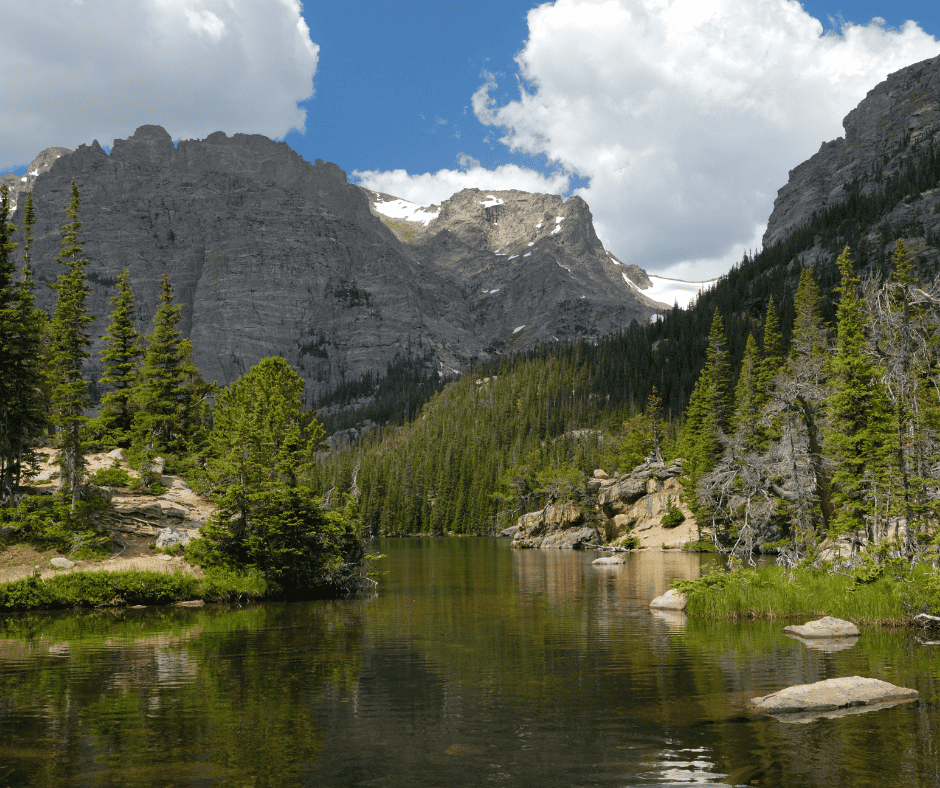 Mountain lake in Colorado's Rocky Mountains