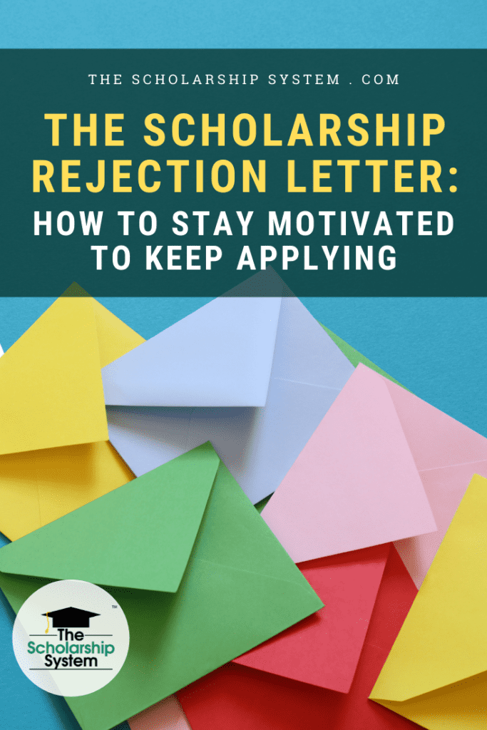 One of the hardest parts of the scholarship process is facing a scholarship rejection letter. If you're struggling after a receiving one, here are some tips.