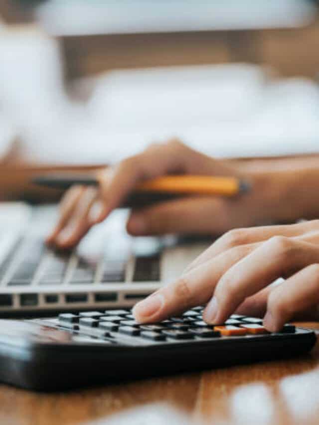 laptop and calculator