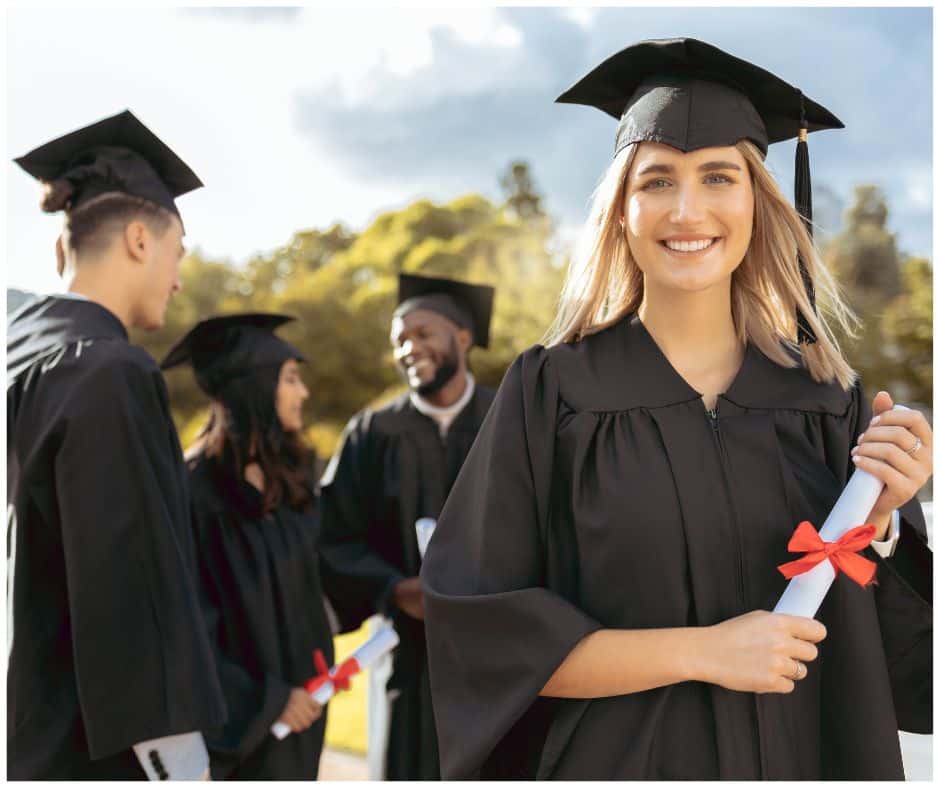 female student at graduation