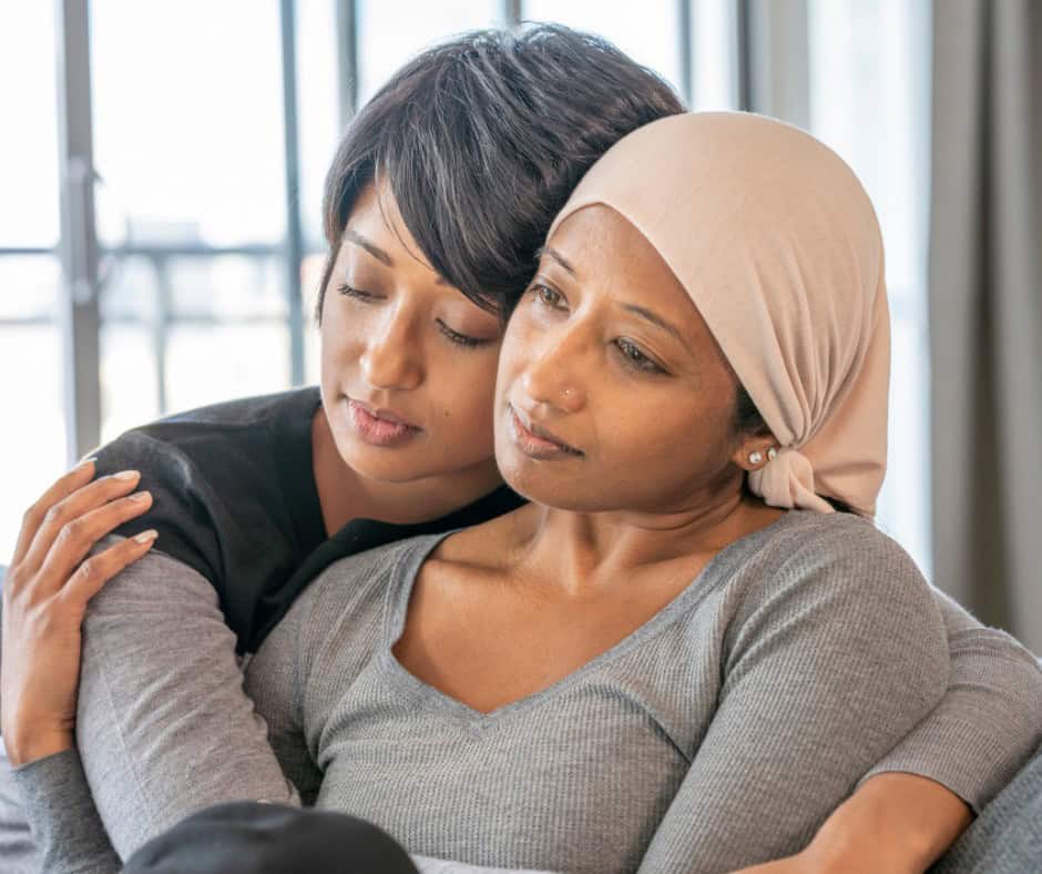 parent cancer patient with daughter