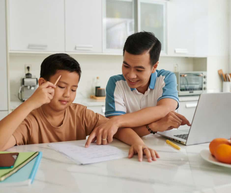 A parent can use AI homework helpers to better understand their child’s assignments and support them with homework